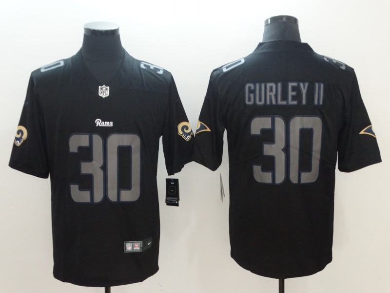 Men's Los Angeles Rams Todd Gurley II #30 Black Alternate Jersey